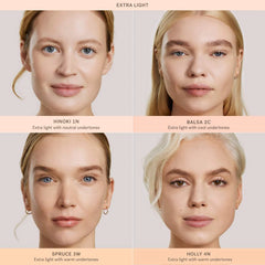 Ilia Skin Rewind Blurring Foundation and Concealer Complexion Stick in various shades, new in box, close-up of product packaging.