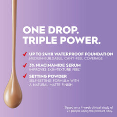 Urban Decay Face Bond Self-Setting Waterproof Foundation in 8 Fair Warm, unopened, with smooth liquid texture and packaging.