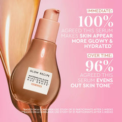 Glow Recipe Watermelon Glow Niacinamide Hue Drops serum in a 40ml bottle, featuring a vibrant pink liquid with a dropper applicator.