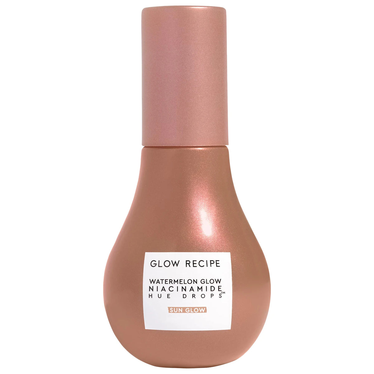 Glow Recipe Watermelon Glow Niacinamide Hue Drops serum in a 40ml bottle, featuring a pink-tinted, glossy beauty product with a dropper.
