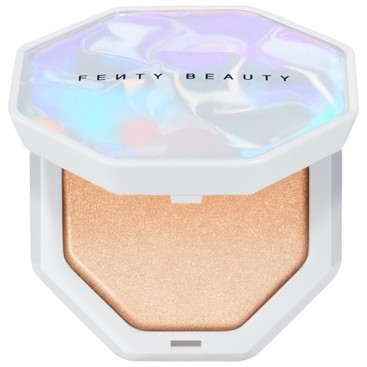 Fenty Beauty Demi'Glow Light-Diffusing Highlighter in various shades, new in box, showcasing shimmering, luminous makeup finish.