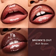 Fenty Beauty Trace'd Out Waterproof Lip Liner pencil in various shades, featuring a close-up of the brand's longwear, waterproof formula.