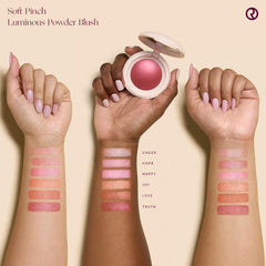 Rare Beauty Soft Pinch Luminous Powder Blush in shade Truth, unopened, with smooth, luminous pink finish and sleek packaging.