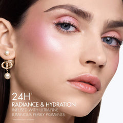 Dior Forever Glow Maximizer longwear liquid highlighter in multiple shades, with a sleek bottle and applicator visible.