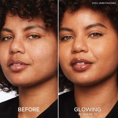 Saie Slip Tint Radiant All-Over Concealer in various shades, close-up of the sleek compact with the brand logo visible.