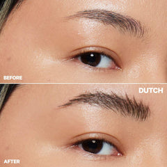 Milk Makeup Kush High Roll defining tubing eyebrow gel in various shades, with tinted, gel formula and natural finish.