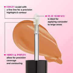Too Faced Born This Way Super Coverage Concealer in various shades, new in box, with a sleek packaging and applicator wand.