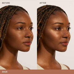 Ilia Lightshift Weightless Silky Cream Highlighter in various shades, showcasing a smooth, luminous application on the skin.