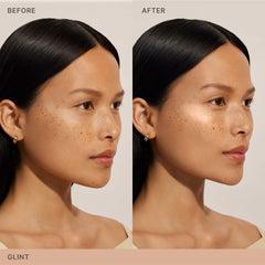 Ilia Lightshift Weightless Silky Cream Highlighter in various shades, highlighting a smooth, luminous makeup product.