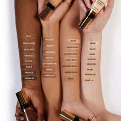 Two shades of Too Faced Born This Way Soft Matte Foundation in unopened packaging, showcasing the beauty product with product label.