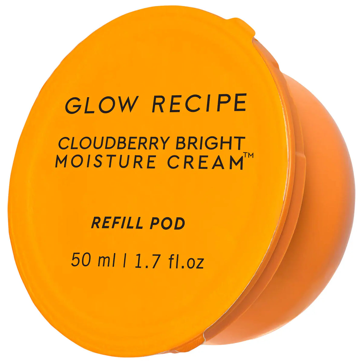 Refillable 50ml Glow Recipe Cloudberry Bright moisturizer jar with vibrant packaging, showcasing the beauty product for glowing skin.