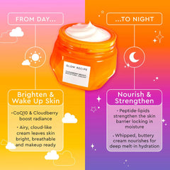 Glow Recipe Cloudberry Bright Refillable Cream Moisturizer 50ml, new in box, featuring a sleek jar with a pink and orange design.