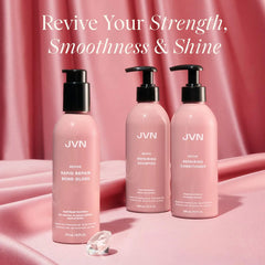 JVN Revive Repairing Conditioner 295ml bottle with sleek design, shown in a close-up image for hair care and beauty routine.