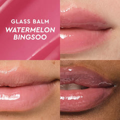 Glow Recipe Glass Balm Lip Treatment in various shades providing shine and hydration for smooth, glossy lips.