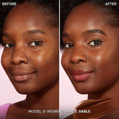 Fresh image of Too Faced Born This Way Foundation in Sable, showcasing the unopened beauty product in sleek packaging.