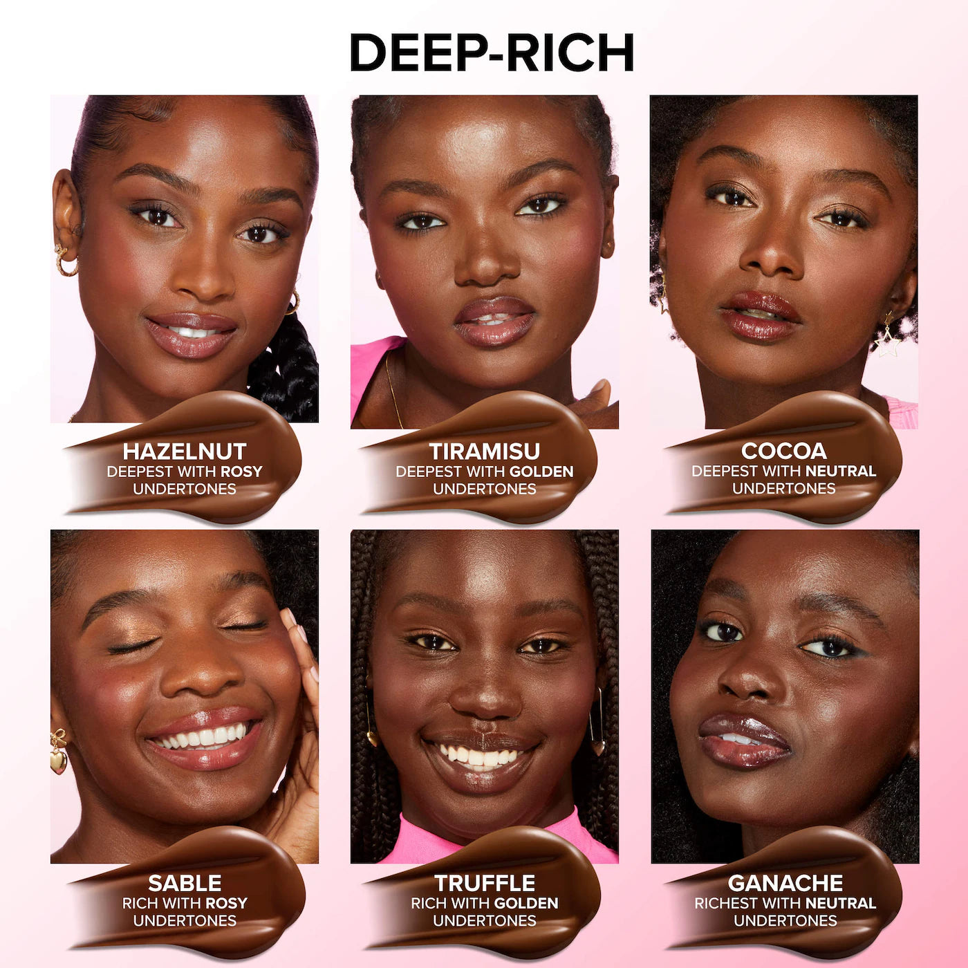 New Too Faced Born This Way Foundation in Sable, beauty product with sleek packaging and applicator brush.