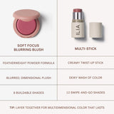 ILIA  Soft Focus Blurring Blush - Talc-Free Powder Blush (many shades) NIB