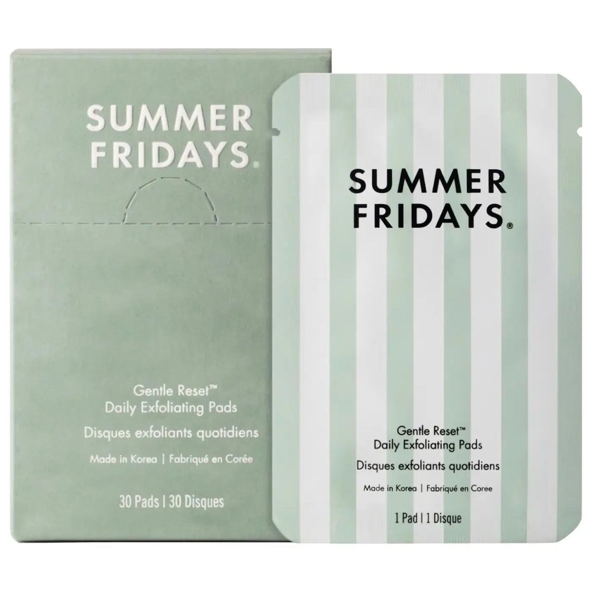 Summer Fridays Gentle Reset Daily Exfoliating Pads 30 pads NIB