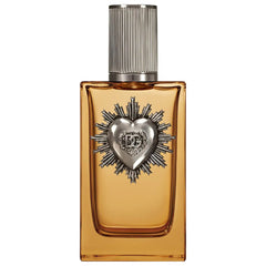 Dolce&Gabbana Devotion for Men parfum bottle with sleek design and black cap, displayed on a neutral background.