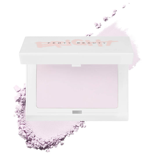 Fenty Beauty Bright Fix Instant Brightening and Setting Powder in various shades, unopened, with a sleek compact design.