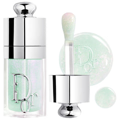 Dior Lip Glow Oil Hydrating high-shine gloss in three finishes, displayed in a sleek tube with applicator.
