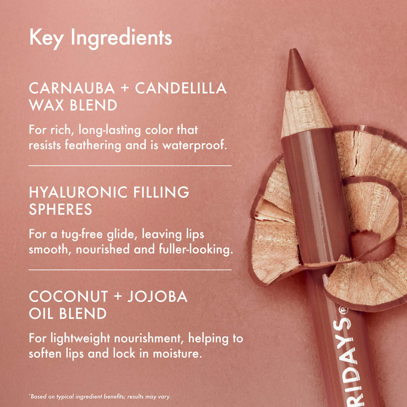 Summer Fridays SoftLine Lip Liner in various shades, creamy and sculpting, with a close-up of the lip pencil on a white background.