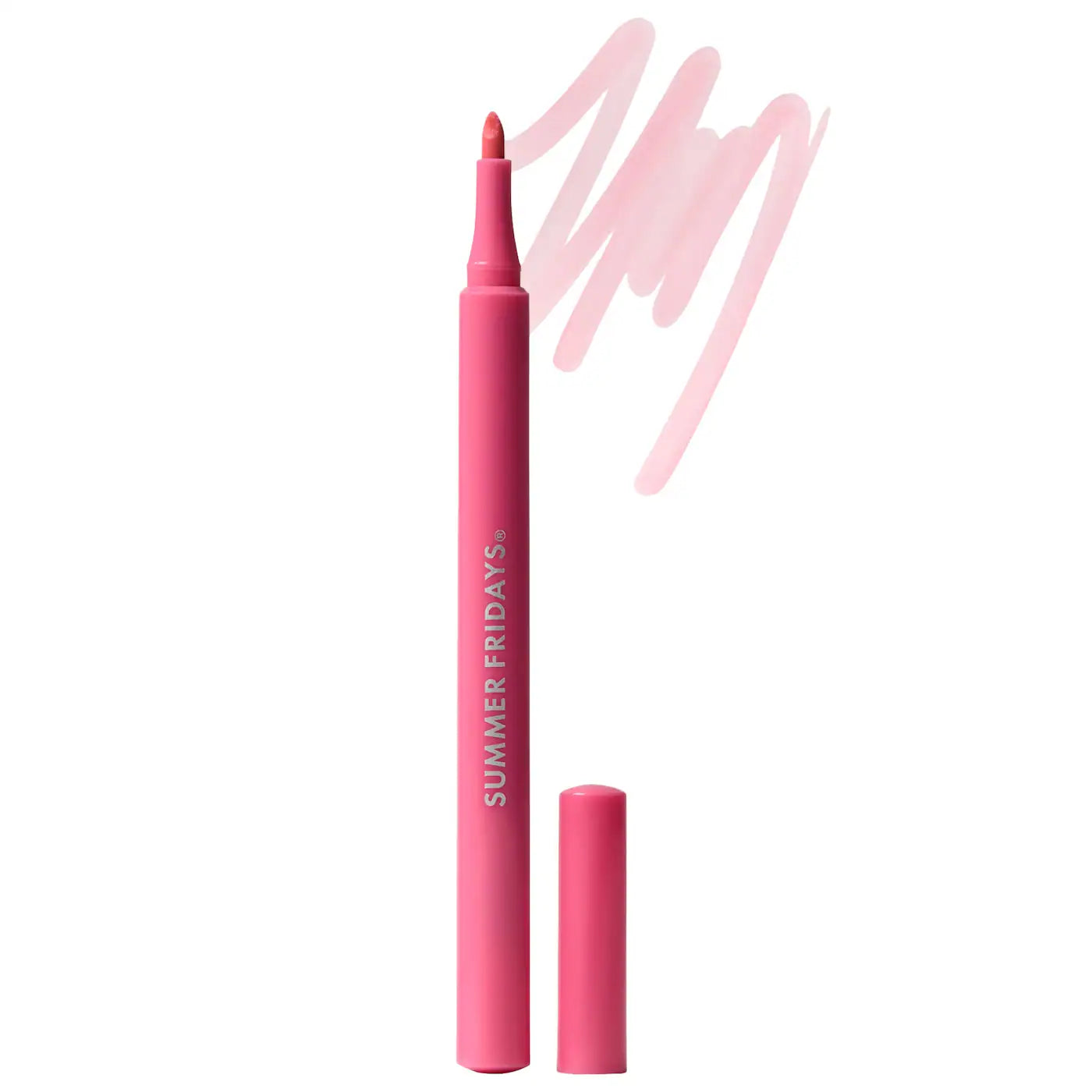 Summer Fridays Flushed Lip Stain in various shades, showcasing the long-lasting, vibrant lip tint with a smooth, glossy finish.