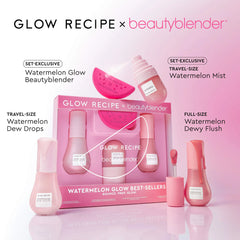Glow Recipe Watermelon Glow Beautyblender sponge for skincare and makeup application, new in box, with vibrant watermelon design.