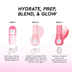 Glow Recipe Watermelon Glow Beautyblender sponge with Watermelon Glow ingredients, new in box for skincare and makeup application.