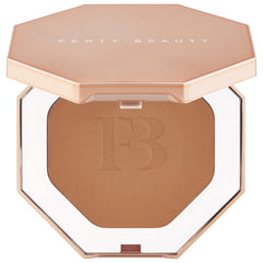 Fenty Beauty Sun Stalk'r Instant Warmth Bronzer in various shades, new in box, showcasing the compact with bronzer and mirror