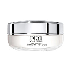 Dior Capture Soft Cream in 50ml jar, elegant packaging, smooth texture, ideal for hydrating and nourishing skin.