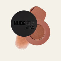 NUDESTIX STAX All Over Color Blush Balm in sunkissed shade, featuring a natural, creamy blush and highlighter product.