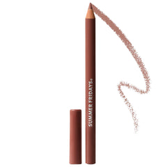 Summer Fridays SoftLine Lip Liner in toffee shade, creamy sculpting lip pencil shown in close-up image.