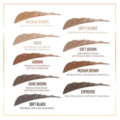 Too Faced Brow Wig brush-on brow gel in various shades, natural finish, in unopened packaging.