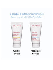 Clarins Fresh Scrub in 50ml container, showing the exfoliating beauty product with fresh, natural ingredients.