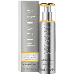 Elizabeth Arden Prevage Daily Serum 2.0 in 50ml white bottle, new in box, featuring sleek design and product label visible.