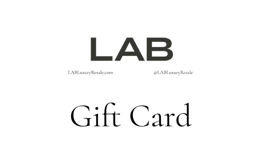 LAB gift card featuring a sleek design, ideal for gifting, with a modern look and accessories.